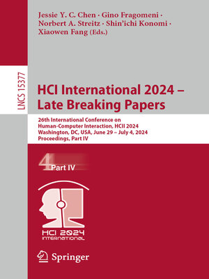 cover image of HCI International 2024 – Late Breaking Papers